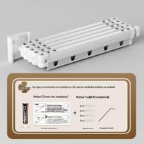 Atsparus vandeniui sulankstomas dušo užuolaidos strypas: Šlapio ir sauso skyrimas su vandens sulaikikliu 2-Fold for 0-70cm Wall (100x200cm) white