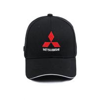 Car Emblem Embroidery Snapback Baseball Cap Adjustable Casual Hats For Mitsubishi 9 Ralliart X EX ASX L200 Colt Outlander Pajero juoda