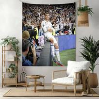 Cristiano Ronaldo Wall Decor Tapestry Art For Pet Memorial Birthdaywedding Party Backdrop Family Gift 130cmx150cm