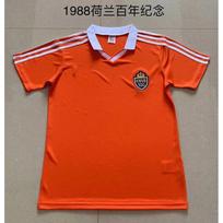 Netherlands Retro Soccer Jersey 88/98 World Cup Orange Van Basten Bergkamp Gullit Training Top M