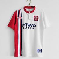 Rangers 1993-94 Away Retro Football Jersey Short Sleeve Soccer Shirt Men Women Sportswear Large