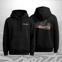 Harley-Davidson Sportster Forty-Eight 2010-2022 Motorcycle Hoodie for Riders S black