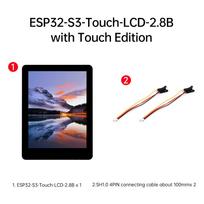 ESP32-S3-Touch-LCD-2.8B with 480×640/240 × 320 Resolution Display IPS Capacitive Screen WIFI Bluetooth Development Board