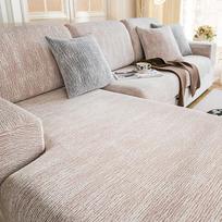 High-Stretch Plush Gentle Touch Chenille Couch Shield All-Season General Fit Grip Grip Non Slip Fitted Cover Straight Couch Pad Sleeves Solid Tone Plus-S 1pc