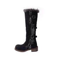 Utopia long-tube snow boots for women, winter new Russian high-tube buckle thick velvet fashion warm cotton shoes 37 juoda