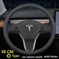 Vairo dangtelis Tesla Model 3 Y S X Nappa odos 4 sezonams 36-39 cm skersmens Juodas Automobilio interjero aksesuaras 2017-2024