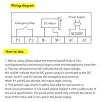 110V DC Output DC Motor Speed Controller Forward Reverse PWM Controller  Industrial Motor Control 110V 400W