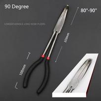 1Pcs 11 Inch Circle Nose Pliers Plug Puller Pliers  for Metalworking and Precision Gripping 90 degrees