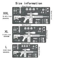 Oval Tactical Gun Large Mouse Pad PC Gaming Office Desk Pads XXL Anti-Slip Rubber Bottom 900X400 Gamer Keyboard Long Mousepads 700x300x2mm