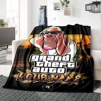 Gta Customize Your Name Blanket Cozy Customizable Blanket Comfortable Suitable for Chair Office Seaside Bed Ideal for All Seasons 150cmx180cm