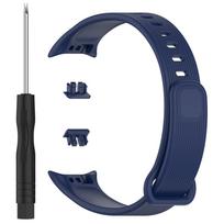 Silikoninis spaudžiamas dirželis sportui, skirtas Xiaomi Smart Band 11 Active, pralaidus orui, su montavimo įrankiais Xiaomi  Band 11 Active tamsiai mėlyna spalva
