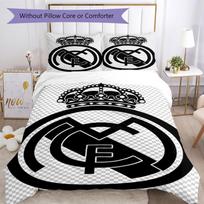 Real Madrid Patalynės Komplektas Kvėpuojanti Antklodės Užvalkalas Su Pagalvių Užvalkalais Namų Puošyba Gimtadienio Dovana 180cmx210cm