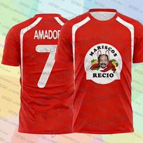 Amador Recio Football Jerseys Seafood Shrimp Recio Print T-Shirt 5XL white