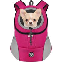 Kuprinė šuniui ant peties nešioklė augintinio transportavimo kuprinės patogi priekinė motociklo ir žygio stovyklavimo nešiojimo krepšys augintiniui šuniui L for 7-12kg rožinė