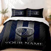 Chesterfield F.C Custom Name 3pc set Perfect for bedroom use Comfortable bedding set includes a duvet cover and two pillowcases Ideal birthday or Chri 135cmx200cm black