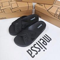 Melissa Jelly Women's 25th Anniversary Cross-Strap One-Word Slippers with Thick Sole and Fragrance for the Beach US 5 (EU 35/36) juoda