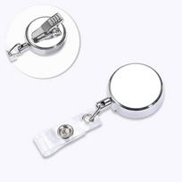 ID Lanyard ID Badge Holder Name Tag Easy To Pull Buckle Retractable Badge Reel  Office Accessories Alligator Clip