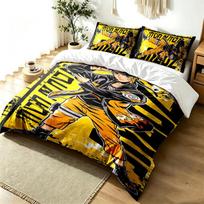 Naruto 3pc Duvet Cover Set Simple Modern Bedding Set Wrinkle Resistant Soft Fabric All Season Use a perfect gift 135cmx200cm yellow