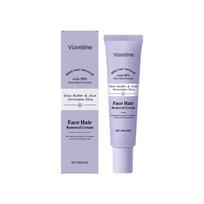 Viareline Face Hair Removal Cream Nourish Prevent Skin Dryness Painless Hair Removal Quick Effect Gentle Facial Depilatory Cream 30g white