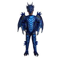 Helovino kostiumas cosplay dinozauro kostiumas kostiumas kostiumas, šventės vakarėlio dinozauro kostiumas pasirodymo kostiumas S blue