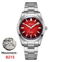 ADDIESDIVE Gradient Diver Watches for Men K1 Mineral Glass Stainless Steel Waterproof Automatic Mechanical Watches AD2531 Luxury 8215 red