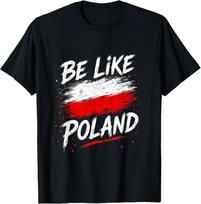 Būk kaip Lenkija Polska Lenkiškas Patriotinis Lenkija Europa Kelionės Marškinėliai XL red