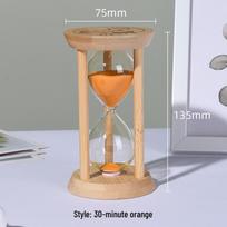 Šviečiantis mini smėlio laikrodis vaikų dantų valymui Bamboo Large 30 Min Orange beige