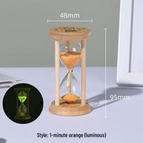 Šviečiantis mini smėlio laikrodis vaikų dantų valymui Bamboo Small 1 Min Orange - Luminous