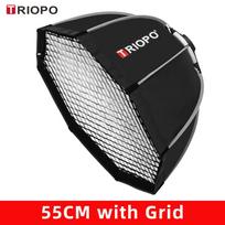 TRIOPO 55cm 65cm 90cm 120cm Foldable Octagon Softbox Bowens Mount for Sokani X100 COLBOR CL60 Godox Aputure LED Video Light