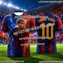Lamine Yamal No.10 Football Jersey 2026 Fan Support Shirt Soccer Training Top Quick Dry Sportswear Kids Adults Men Women 160