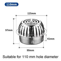 Stainless Steel Floor Drain Strainer Anti-Clog Drainage Strainer New Drain Cover  Garden 110mm