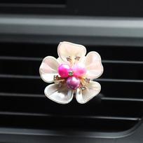 Car Air Vent Perfume Clip Pearl Flower Car Interior Decoration Gift 1pc