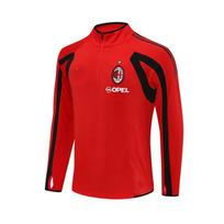 Retro AC Milan Training Jersey Long Sleeve Half-Zip Football Top Men XL