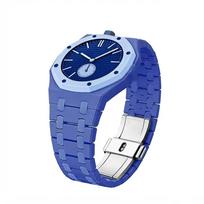 Dirželis Royal Pop Swatch X AP kišeniniam laikrodžiui Keitiklis į apyrankę Laikrodžio apyrankės pakeitimas Correa Aksesuarai Keraminis dirželis+Korpusas For Royal POP blue