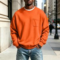 Men's Crewneck Long Sleeve Sweatshirt XXXL šafranas
