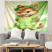 Alvin and the Chipmunks Print Tapestry, Backdrop, Easy Setup, Ideal for Bedroom, Office & Living Room, with Aesthetic Wall Hanging Decor. 130cmx150cm