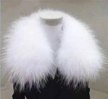 Moteriškas šalis Šilta dovana Meškėno kailio apykaklės striukei Banand Schal Šaliai Moteriška mada Šilta natūrali žiemos apykaklės Kailinis šalis Length 50cm balta