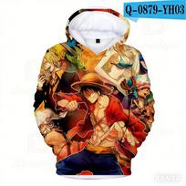 Anime One Piece Monkey D. Luffy Hooded Hoodies Sweatshirt Kids Adults Long Sleeve 3D Print Hoodies Kids Sweatshirt Pullover 120 beige
