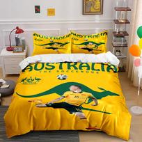 Australia Soccer Team Design Bedding Set (1 duvet cover, 2 pillowcases, duvet not included) sofas 200x220cm