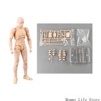 Versatile 15Cm Pvc Articulated Action Figure With Multi Directional Joints Collectible Posable Toy For Creative Scenes beige