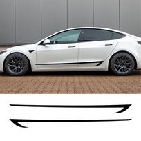 Automobilio vinilinės šoninės lipdukai Tesla Model 3 kėbulo šonui Lipdukai juostelės Lenktynių stiliaus dekoras Lipdukas Modifikacijos lipdukai 2 vnt. Colorful Laser