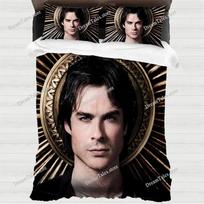 Damon Salvatore Bed Duvet Cover, HorrorVampire Fan Item Bedding Sets Children Soft Microfibre Quilt Cover for Adults Luxury Gift 70x133cm 2pcs black