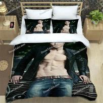 Damon Salvatore Bed Duvet Cover, HorrorVampire Fan Item Bedding Sets Children Soft Microfibre Quilt Cover for Adults Luxury Gift EU Single 135x200cm