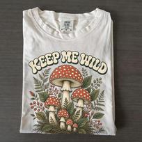Keep Me Wild Mushroom T-Shirt, Vintage Woodland Fungi Graphic Tee, Cottagecore Nature Lover Shirt 3XL
