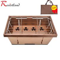 Camping Folding Removable IGT Wood Table Gas Stove Portable Lightweight Camp BBQ Grill Table Outdoor Picnic Fishing Table beige