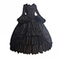 Women's Vintage  Medieval Victorian Court Lace Stitching Dress Square Neck Tight Waist Bowknot Medieval Dress Elegant Cake Dress L juoda