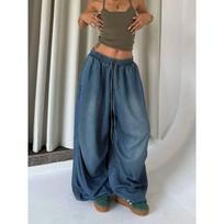 Womens Baggy Wide Leg Denim Pants High Waist Loose Fit Streetwear Cotton Jeans 2026 Large