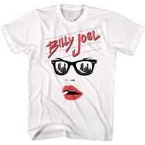Billy Joel Lips White Adult T-Shirt M