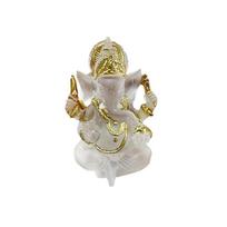 Resin Art Sitting Ganesha Sculpture Decorative Ganesha Car Ornaments  Home Decor skaidri