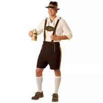 Oktoberfest Men's Large Size Hansel Small Pi Oktoberfest Bavarian Beer Costume Halloween 120CM black